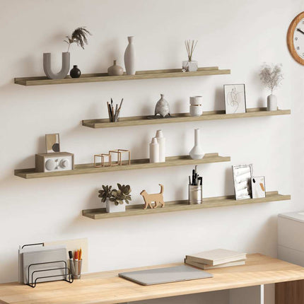 Wall Shelves 4 pcs Sonoma Oak 39.4"x3.5"x1.2