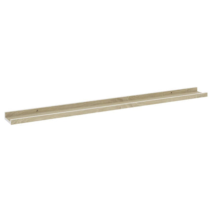 Wall Shelves 2 pcs White and Sonoma Oak 39.4"x3.5"x1.2