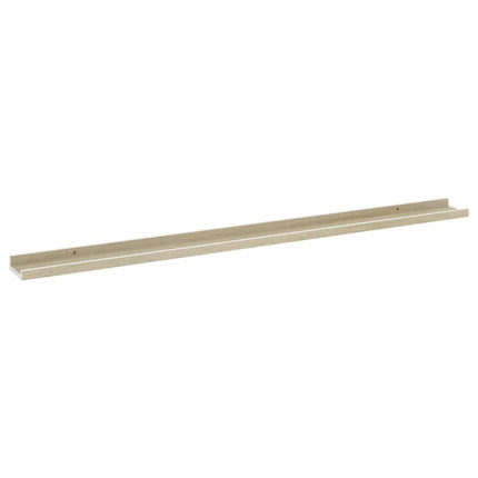 Wall Shelves 2 pcs White and Sonoma Oak 45.3"x3.5"x1.2