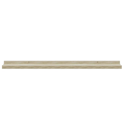 Wall Shelves 4 pcs White and Sonoma Oak 31.5"x3.5"x1.2