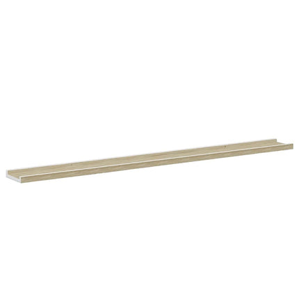 Wall Shelves 4 pcs White and Sonoma Oak 45.3"x3.5"x1.2