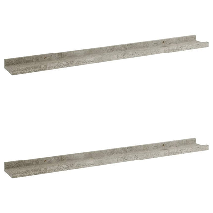 Wall Shelves 2 pcs Concrete Gray 31.5"x3.5"x1.2