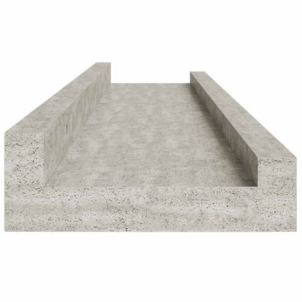 Wall Shelves 2 pcs Concrete Gray 31.5"x3.5"x1.2