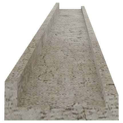 Wall Shelves 2 pcs Concrete Gray 39.4"x3.5"x1.2