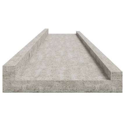 Wall Shelves 2 pcs Concrete Gray 45.3"x3.5"x1.2