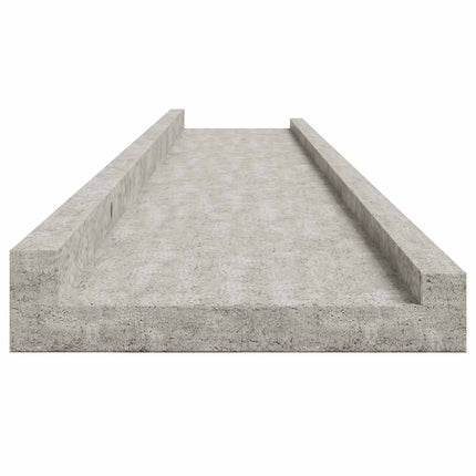 Wall Shelves 4 pcs Concrete Gray 45.3"x3.5"x1.2