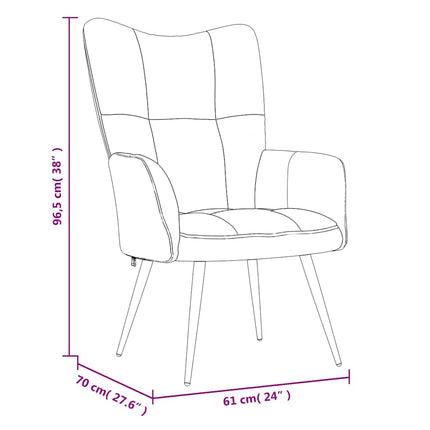 Relaxing Chair Cream White Velvet