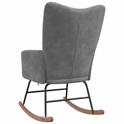 Rocking Chair Dark Gray Velvet