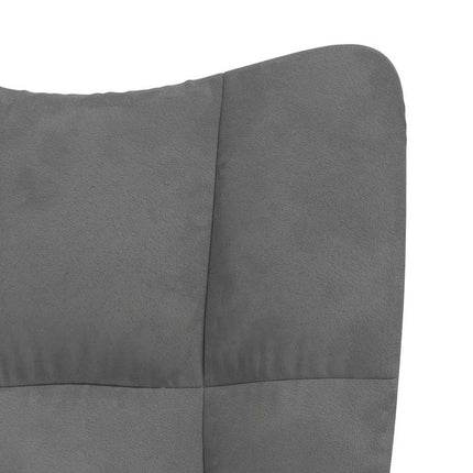 Rocking Chair Dark Gray Velvet