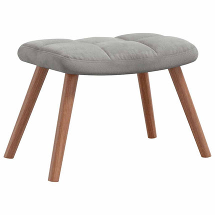 Rocking Chair with Ottoman Light Gray Velvet