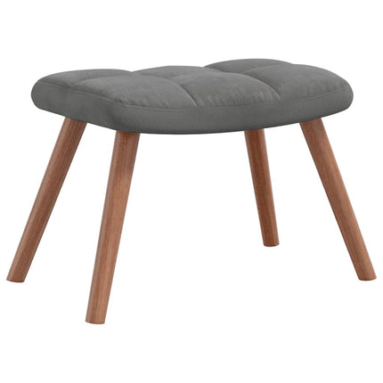 Rocking Chair with Ottoman Dark Gray Velvet