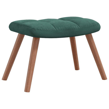 Rocking Chair with a Stool Dark Green Velvet