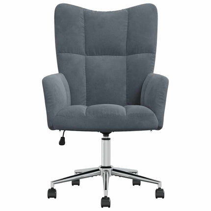 Relaxing Chair Dark Gray Velvet
