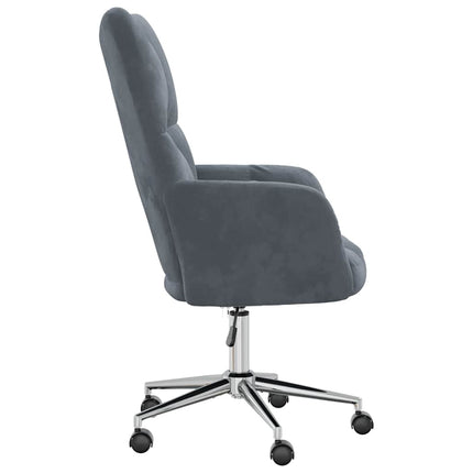 Relaxing Chair Dark Gray Velvet
