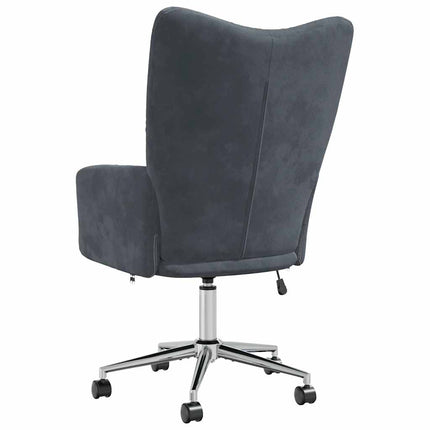 Relaxing Chair Dark Gray Velvet