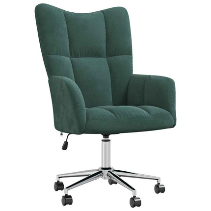 Relaxing Chair Dark Green Velvet