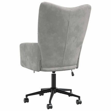Relaxing Chair Light Gray Velvet