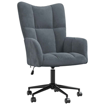 Relaxing Chair Dark Gray Velvet