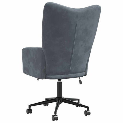 Relaxing Chair Dark Gray Velvet