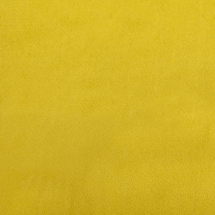 Rocking Chair Wingback Yellow Velvet and Solid Wood