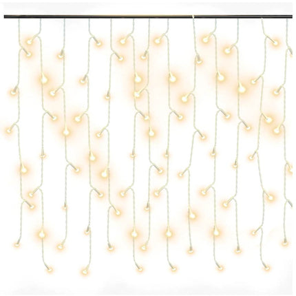LED Curtain Icicle Lights 393.7" 400 LED Warm White 8 Function