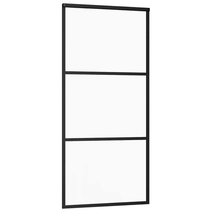 Sliding Door ESG Glass and Aluminum 35.4"x80.7" Black