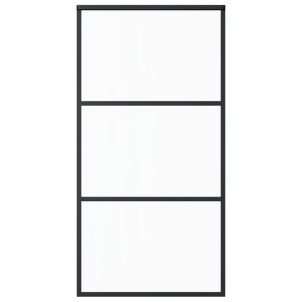 Sliding Door ESG Glass and Aluminum 40.2"x80.7" Black