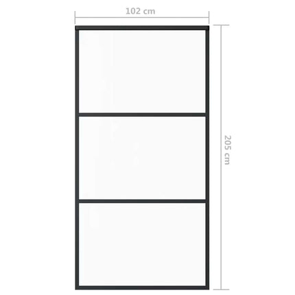 Sliding Door ESG Glass and Aluminum 40.2"x80.7" Black