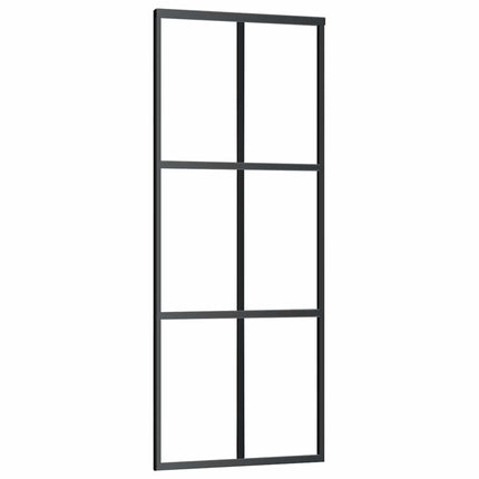 Sliding Door ESG Glass and Aluminum 29.9"x80.7" Black