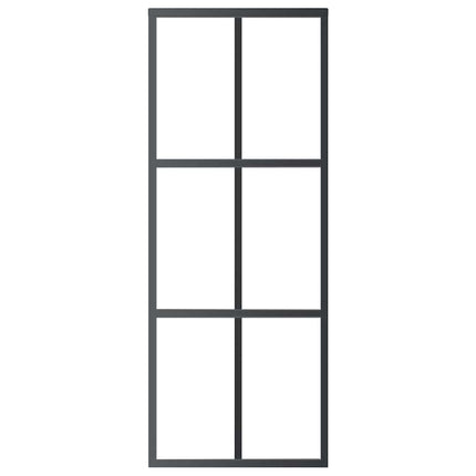 Sliding Door ESG Glass and Aluminum 29.9"x80.7" Black