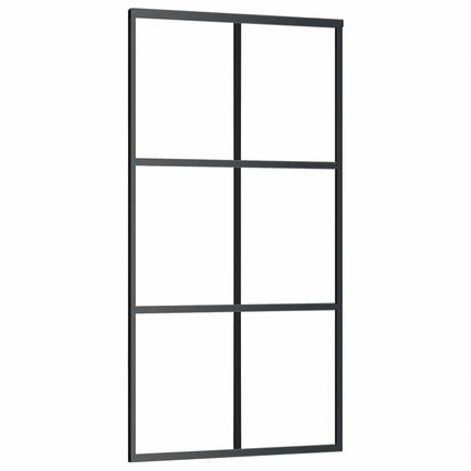 Sliding Door ESG Glass and Aluminum 40.2"x80.7" Black