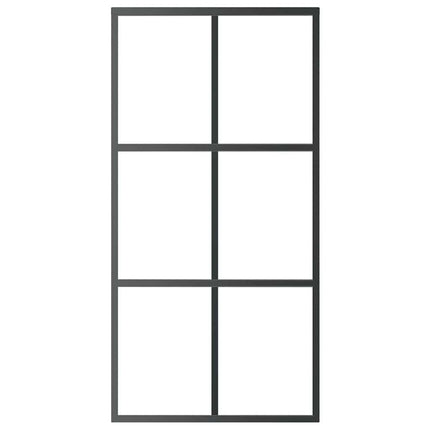 Sliding Door ESG Glass and Aluminum 40.2"x80.7" Black