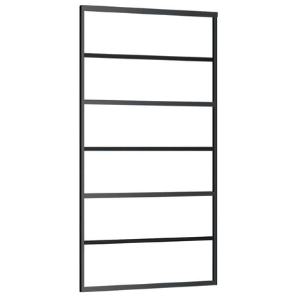 Sliding Door ESG Glass and Aluminum 40.2"x80.7" Black