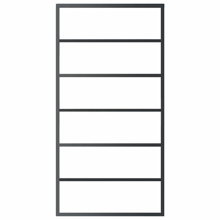 Sliding Door ESG Glass and Aluminum 40.2"x80.7" Black