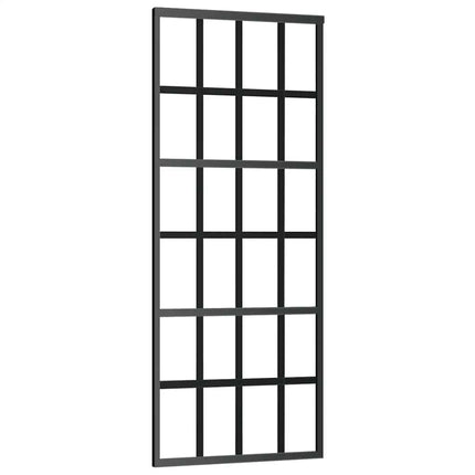 Sliding Door ESG Glass and Aluminum 29.9"x80.7" Black