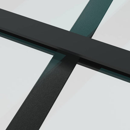 Sliding Door ESG Glass and Aluminum 29.9"x80.7" Black