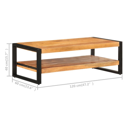 Coffee Table 47.2"x23.6"x15.7" Solid Acacia Wood