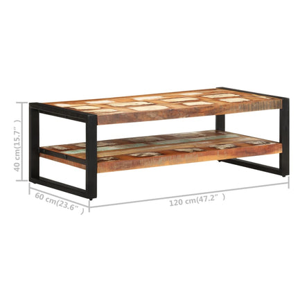 Coffee Table 47.2"x23.6"x15.7" Solid Reclaimed Wood