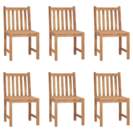 Patio Chairs 6 pcs with Cushions Solid Teak Wood