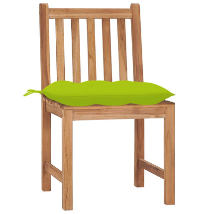 Patio Chairs 6 pcs with Cushions Solid Teak Wood
