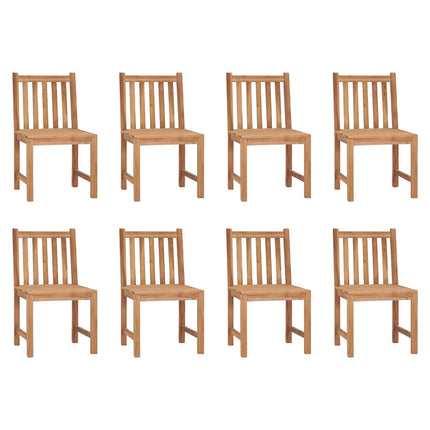 Patio Chairs 8 pcs with Cushions Solid Teak Wood