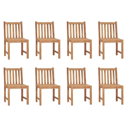 Patio Chairs 8 pcs with Cushions Solid Teak Wood
