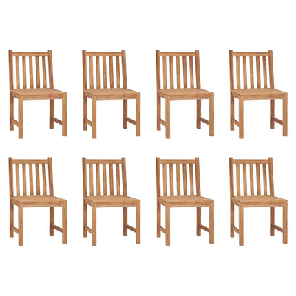 Patio Chairs 8 pcs with Cushions Solid Teak Wood