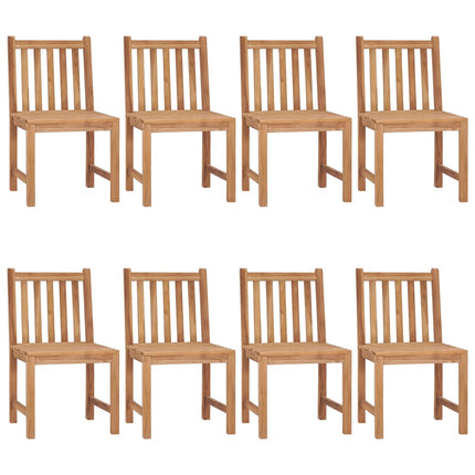 Patio Chairs 8 pcs with Cushions Solid Teak Wood