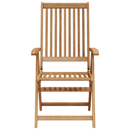 Folding Patio Chairs 8 pcs Solid Acacia Wood