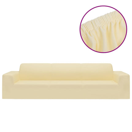 Couch Slipcover Cream 100% Polyester jersey