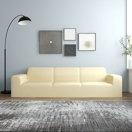 Couch Slipcover Cream 100% Polyester jersey