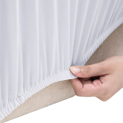 Couch Slipcover White Polyester jersey Fits most 3-seater sofas