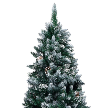 Artificial Christmas Tree LEDs&Pine Cones&White Snow 94.5