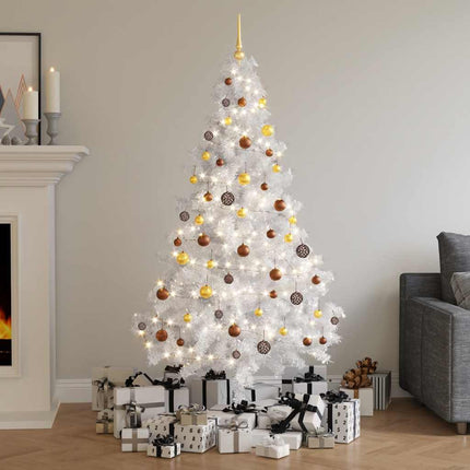 Artificial Half Pre-lit Christmas Tree with Ball Set White 70.9